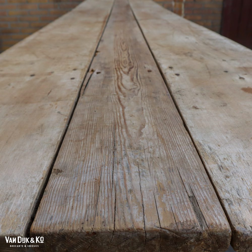 Landelijke kruispoot tafel - 3 meter - Afbeelding 5
