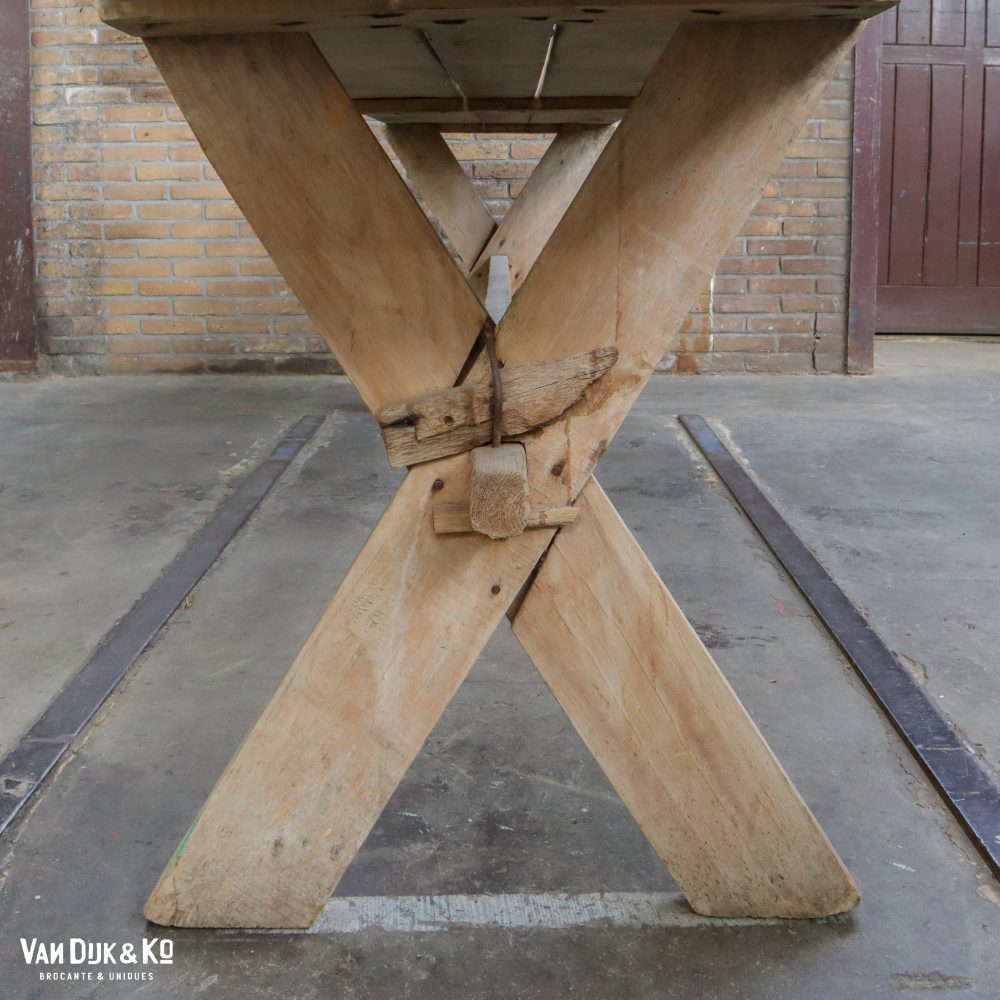 Landelijke kruispoot tafel - 3 meter - Afbeelding 8