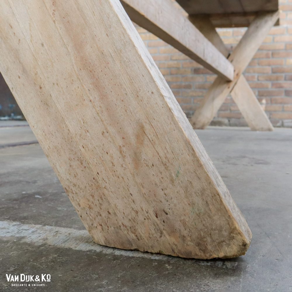 Landelijke kruispoot tafel - 3 meter - Afbeelding 10