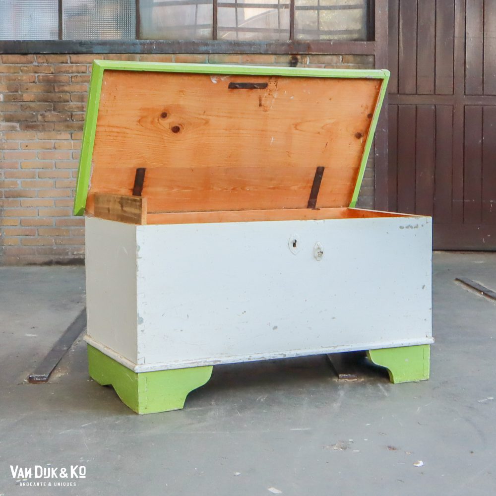 Brocante houten kist - Afbeelding 2