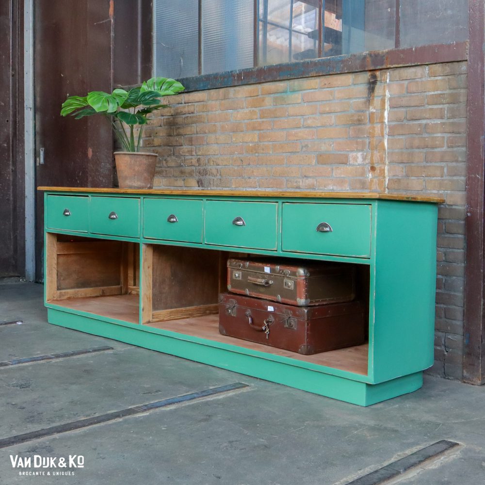 Groene half ronde toonbank - Afbeelding 2