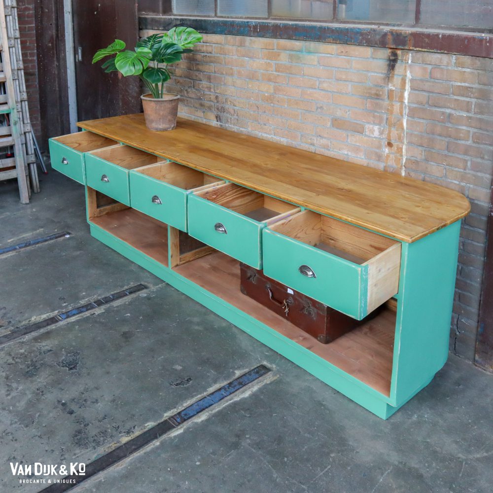 Groene half ronde toonbank - Afbeelding 4