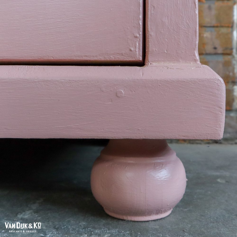 Brocante roze buffetkast - Afbeelding 11