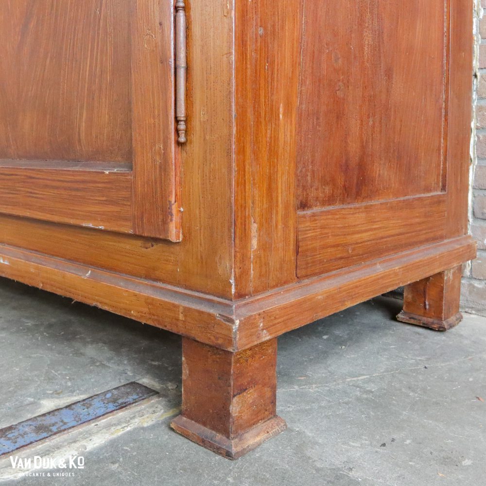 Bruine brocante vitrinekast - Afbeelding 16