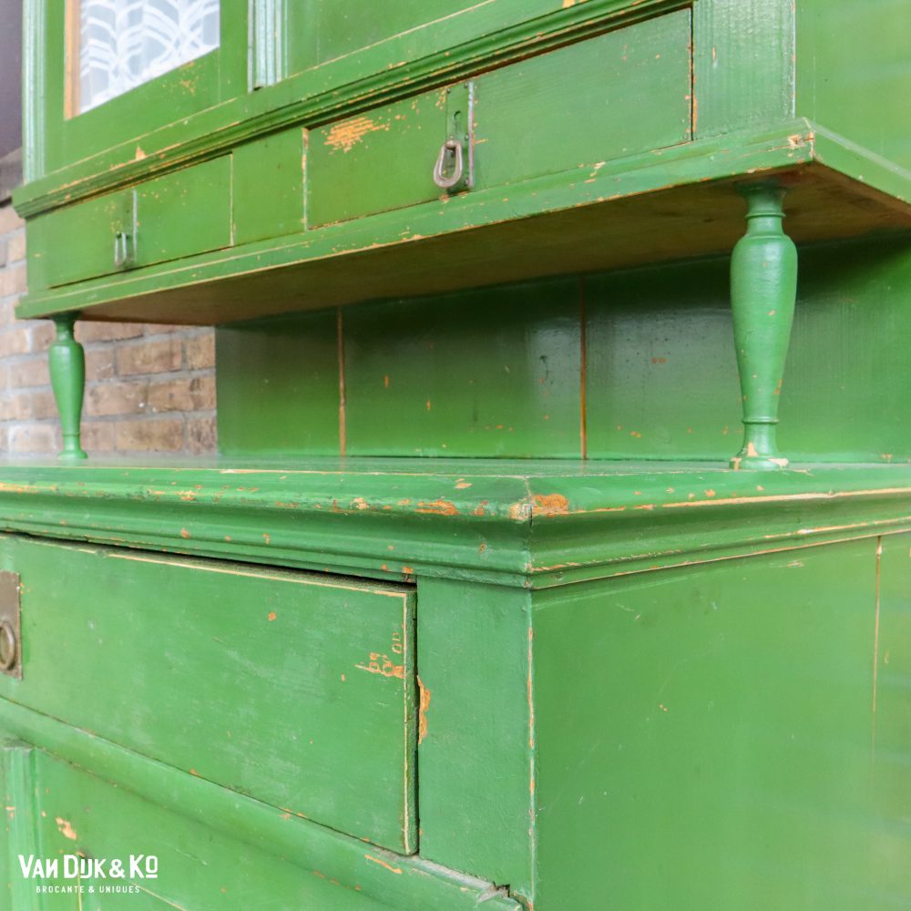 Groene brocante buffetkast - Afbeelding 9