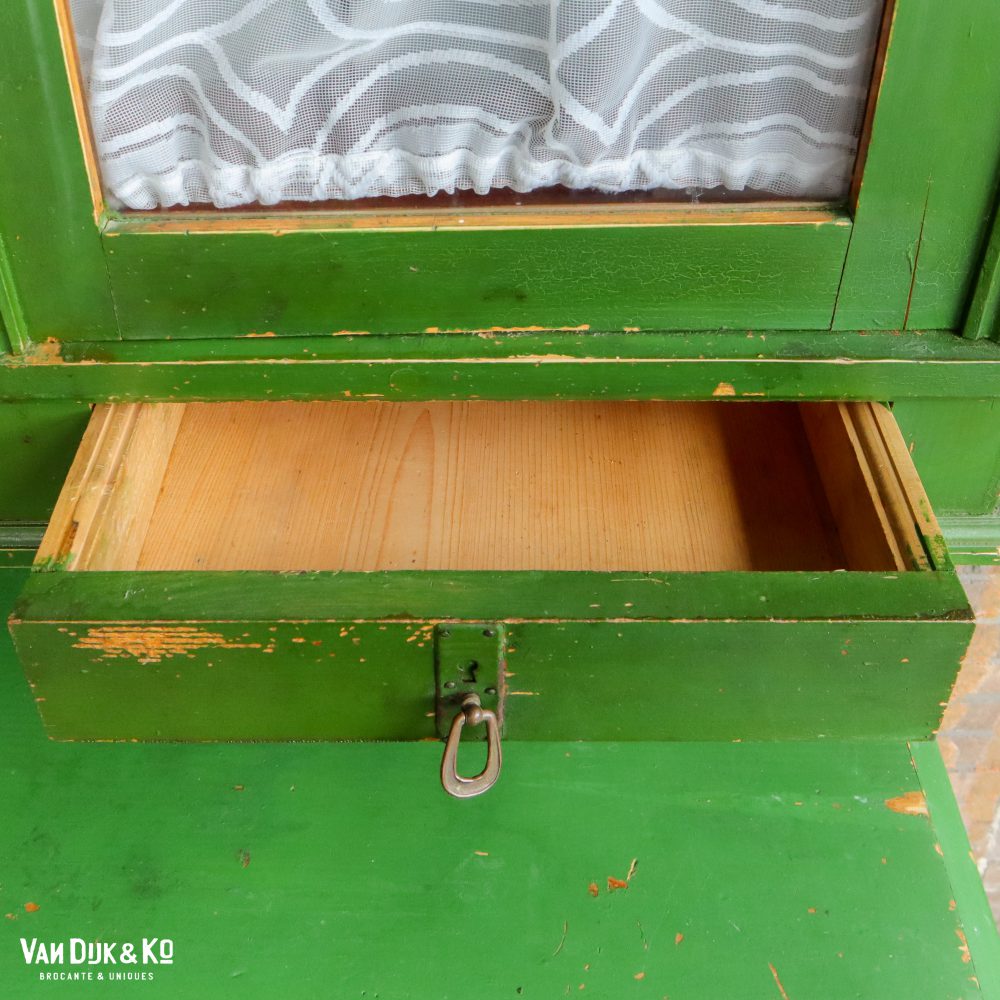Groene brocante buffetkast - Afbeelding 4
