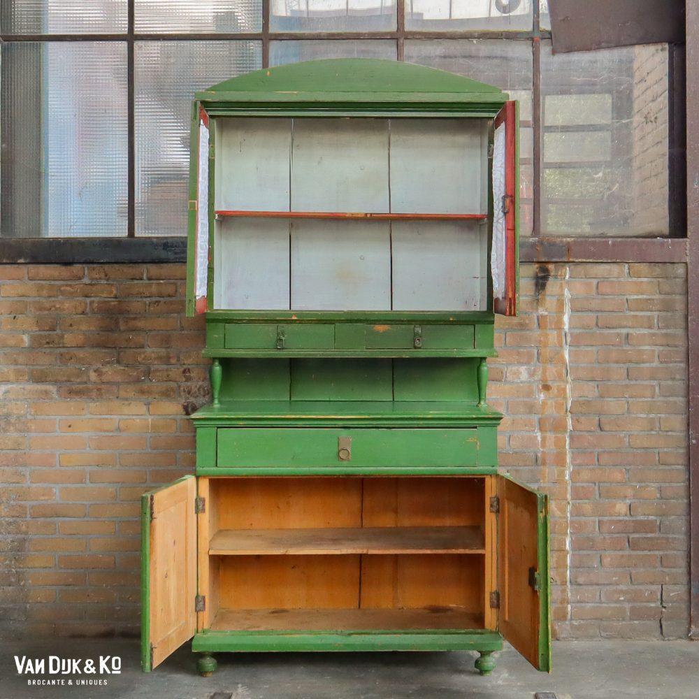 Groene brocante buffetkast - Afbeelding 3