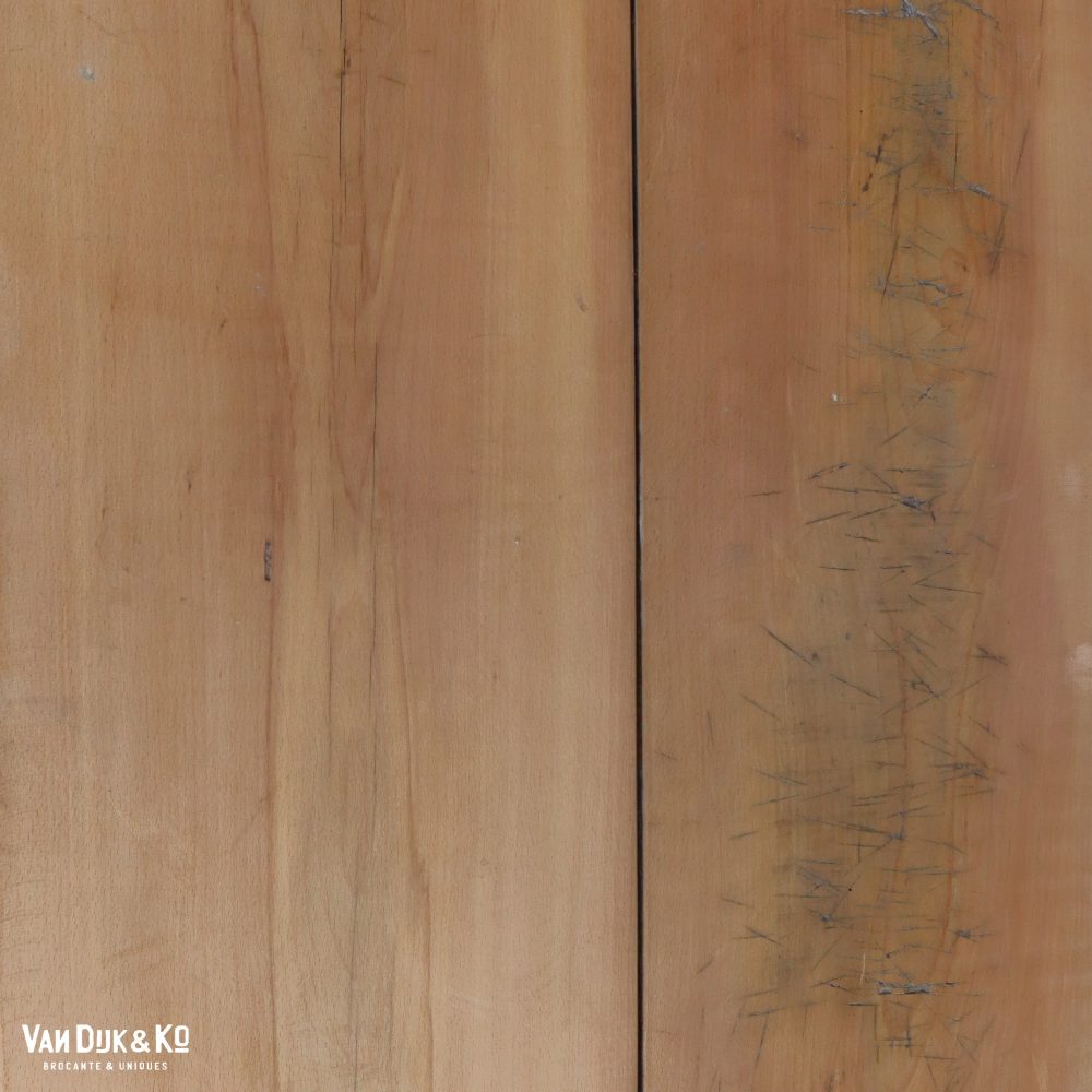 Industriële tafel met houten blad - Afbeelding 8