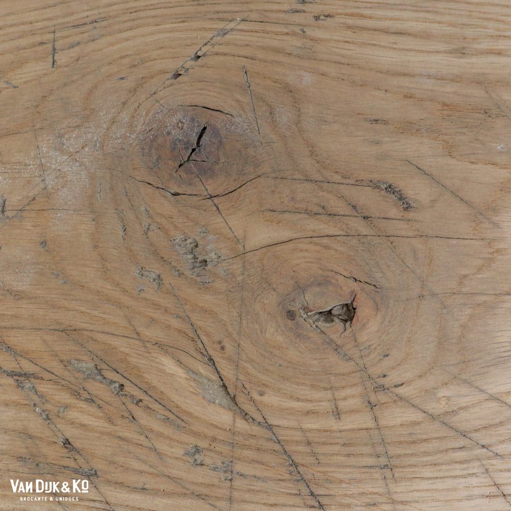 Industriële tafel met houten blad - Afbeelding 5