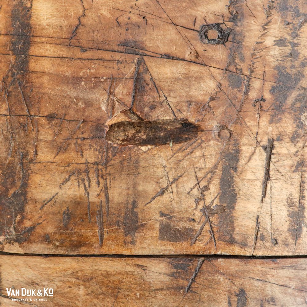Industriële tafel met houten blad - Afbeelding 7