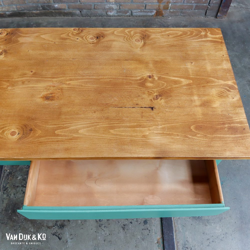 Brocante tafel met lades - Afbeelding 4