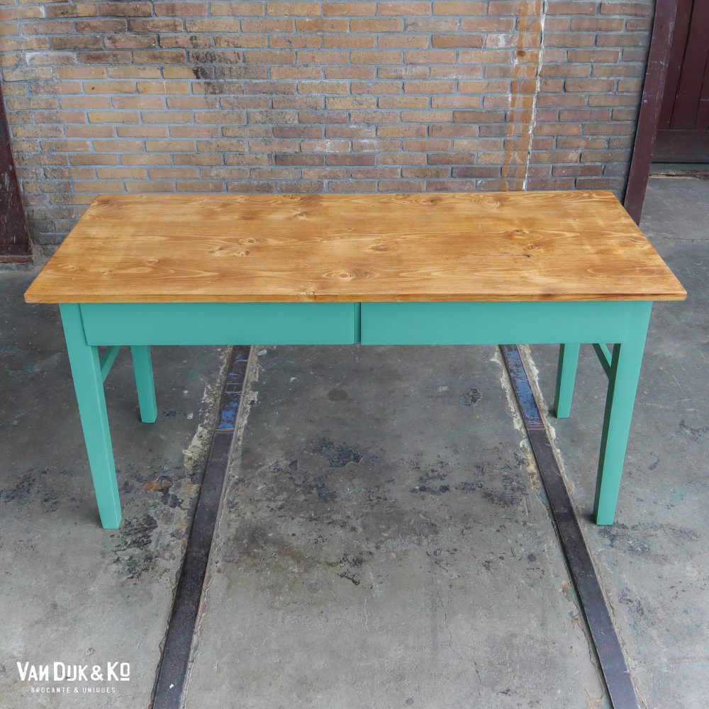 Brocante tafel met lades - Afbeelding 2