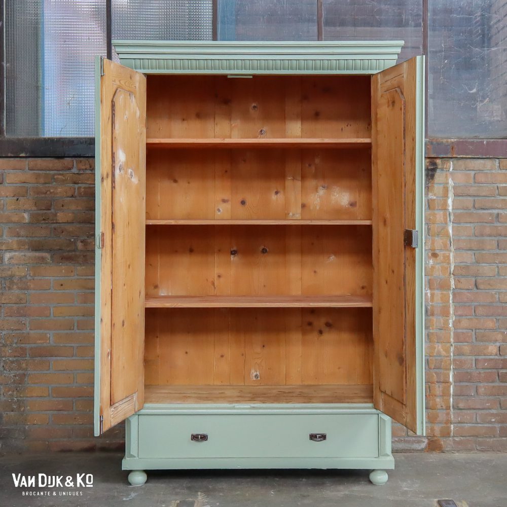 Mintgroene linnenkast - Afbeelding 2