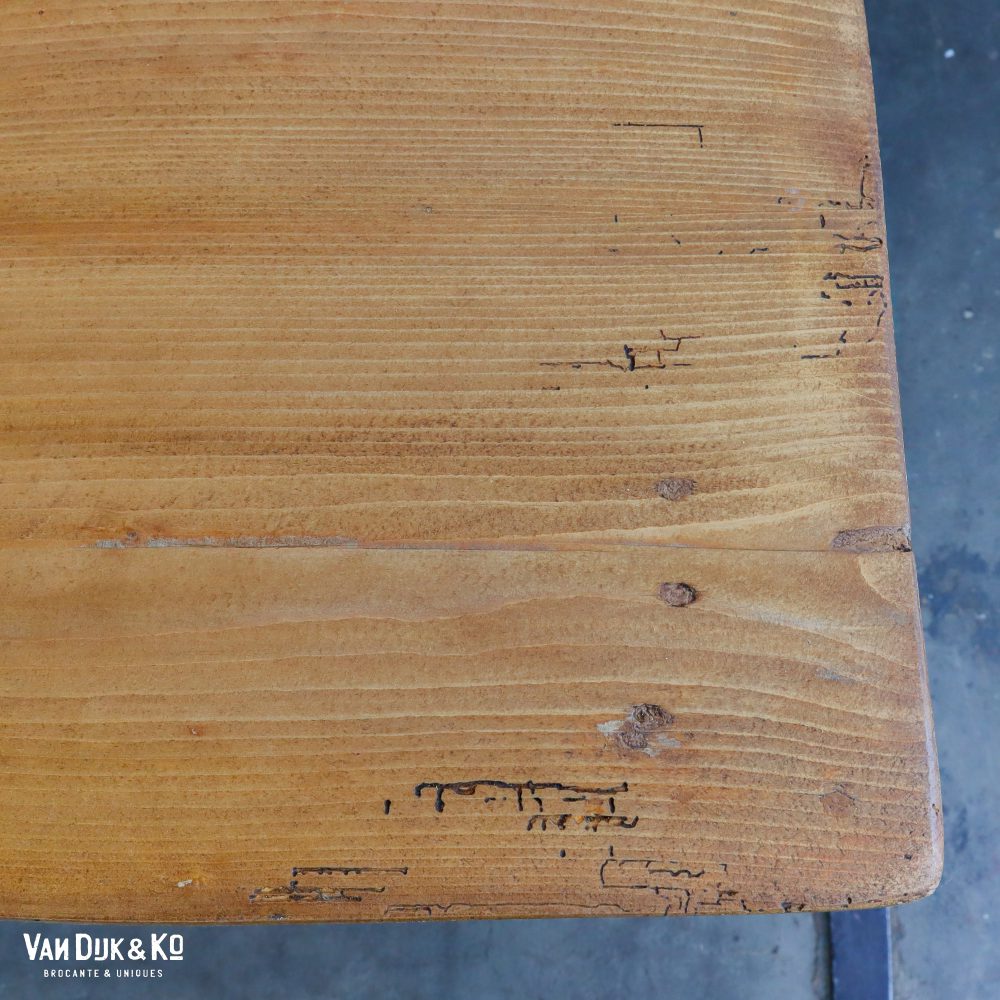 Brocante tafeltje met lade - Afbeelding 4