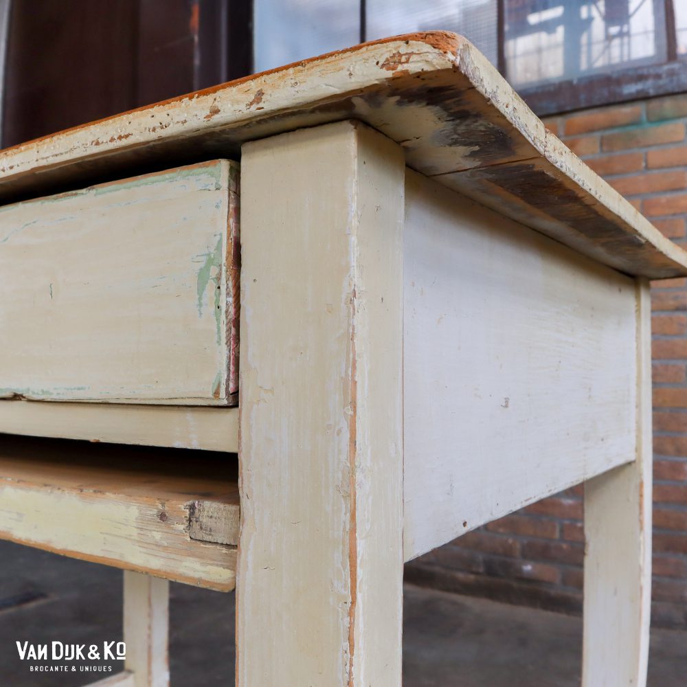 Brocante tafeltje met lade - Afbeelding 5