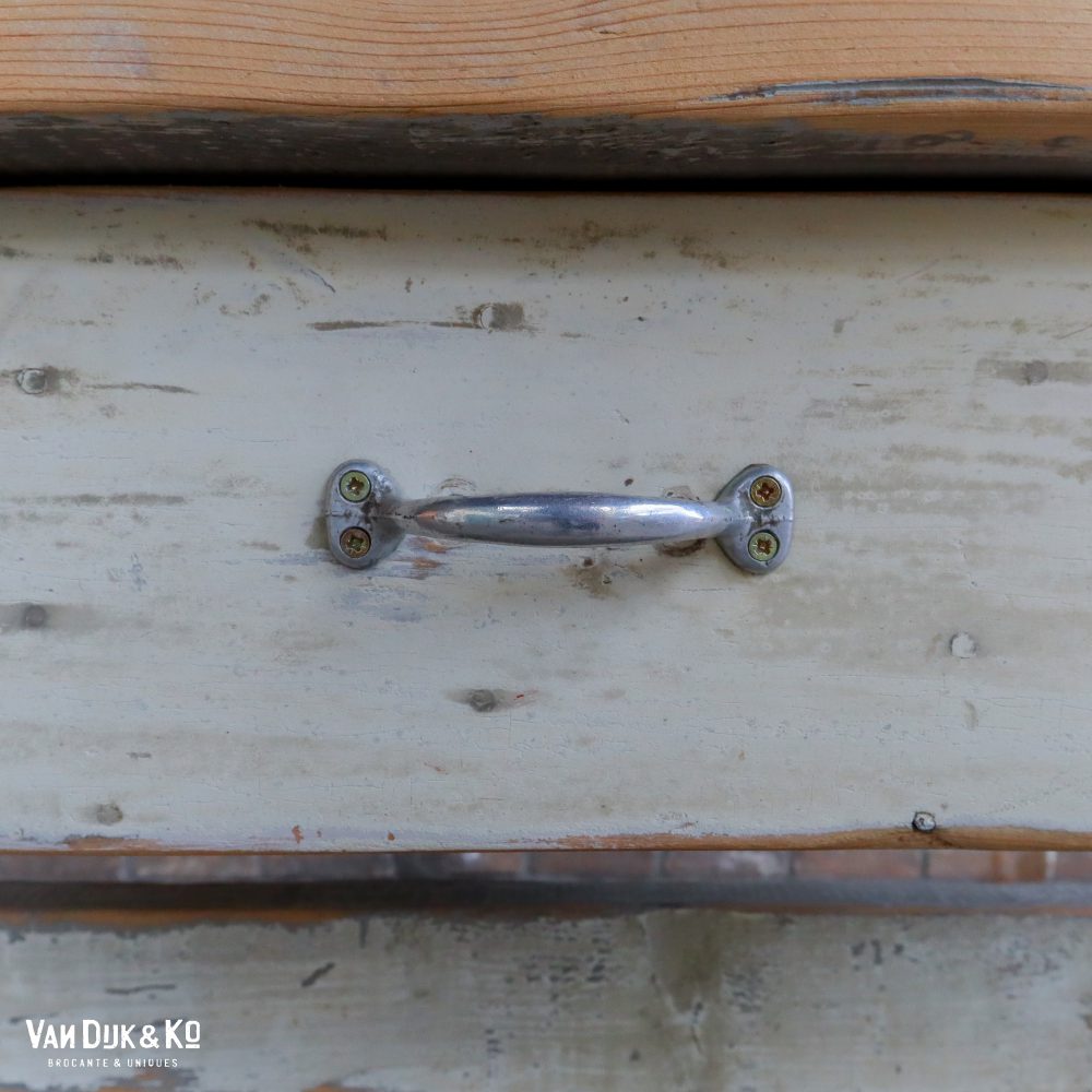 Brocante tafeltje met kruispoot - Afbeelding 8