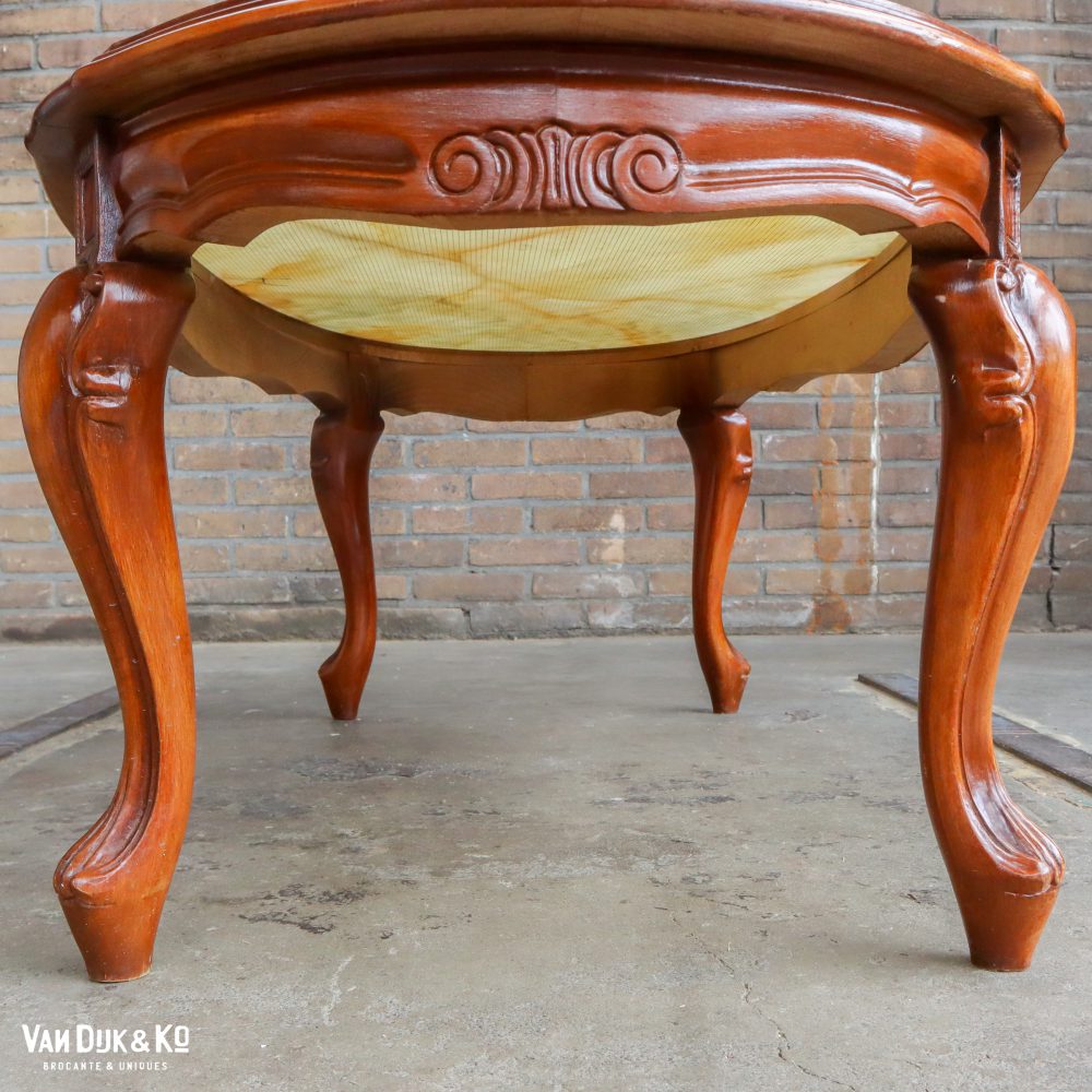 Houten salontafel met marmeren blad - Afbeelding 5