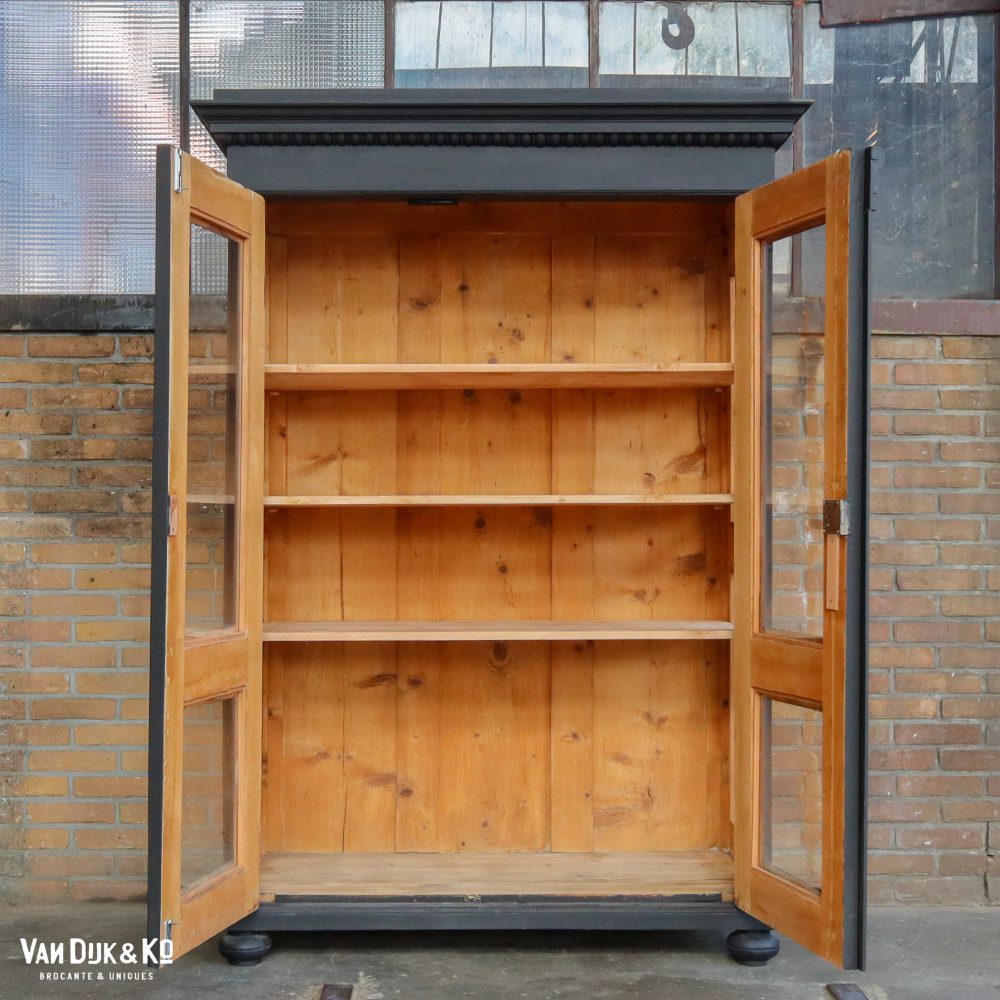 Zwarte vitrinekast - Afbeelding 3