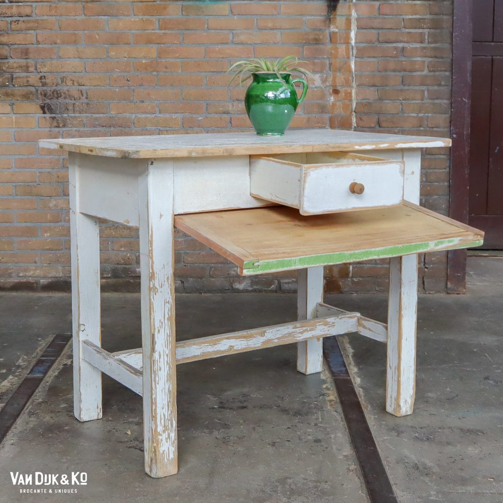 Brocante bureautje met la - Afbeelding 2