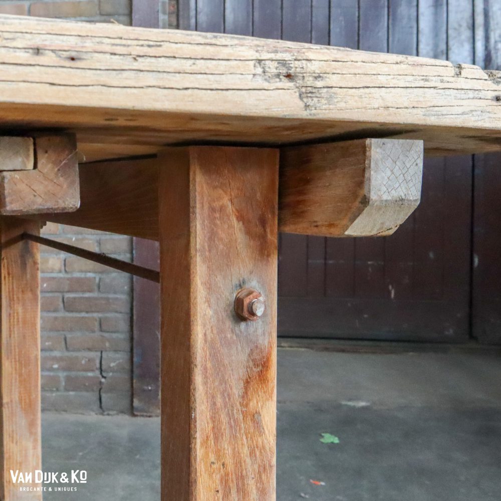 Brocante werktafel met la - Afbeelding 8