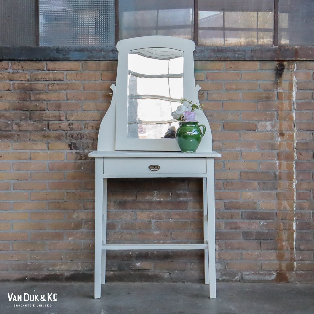 Brocante kaptafel met lade - Afbeelding 2