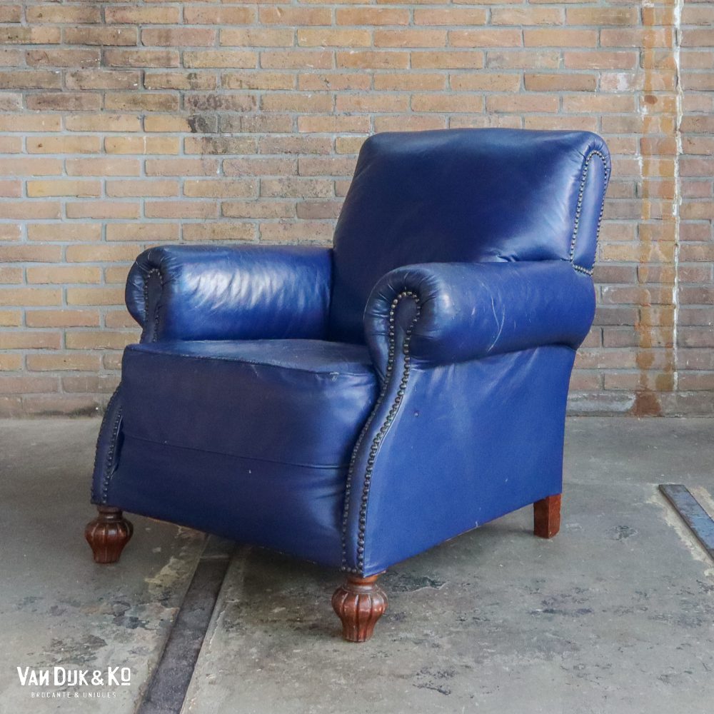 Vintage leren fauteuil - Chesterfield