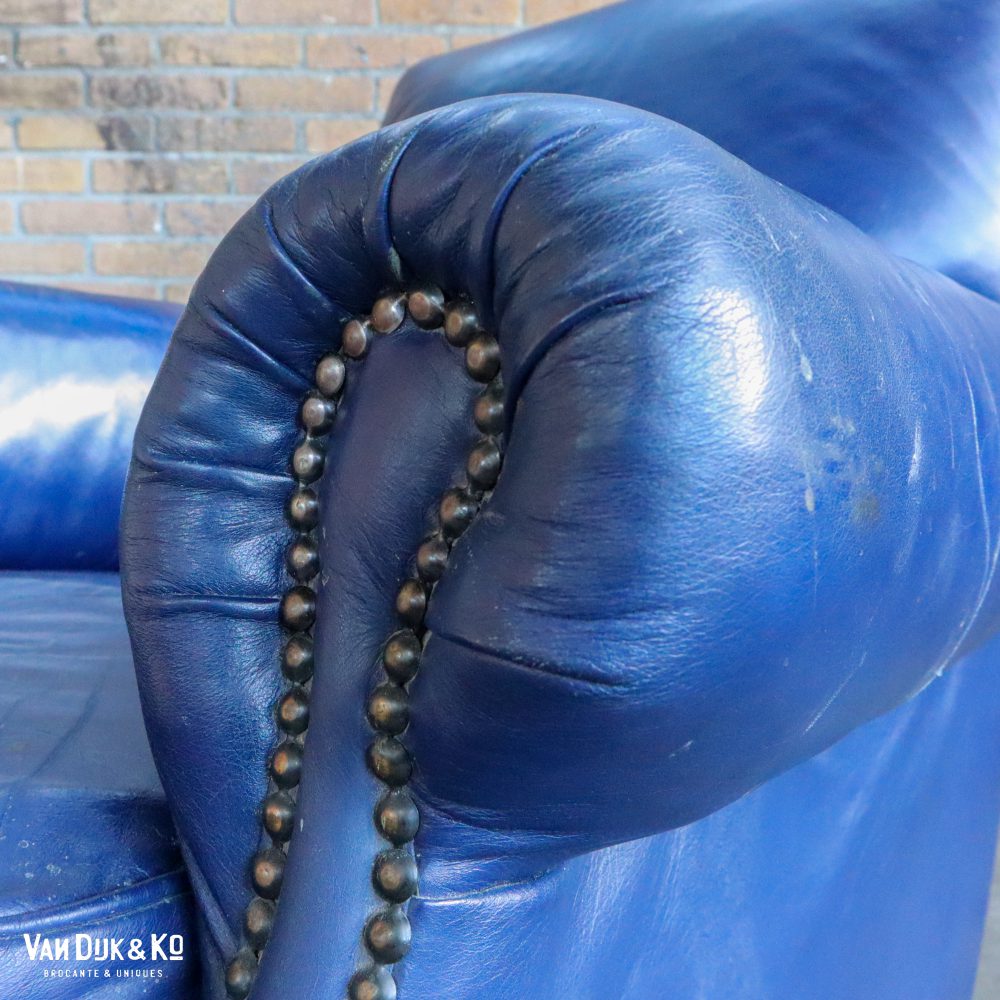 Vintage leren fauteuil - Chesterfield - Afbeelding 7