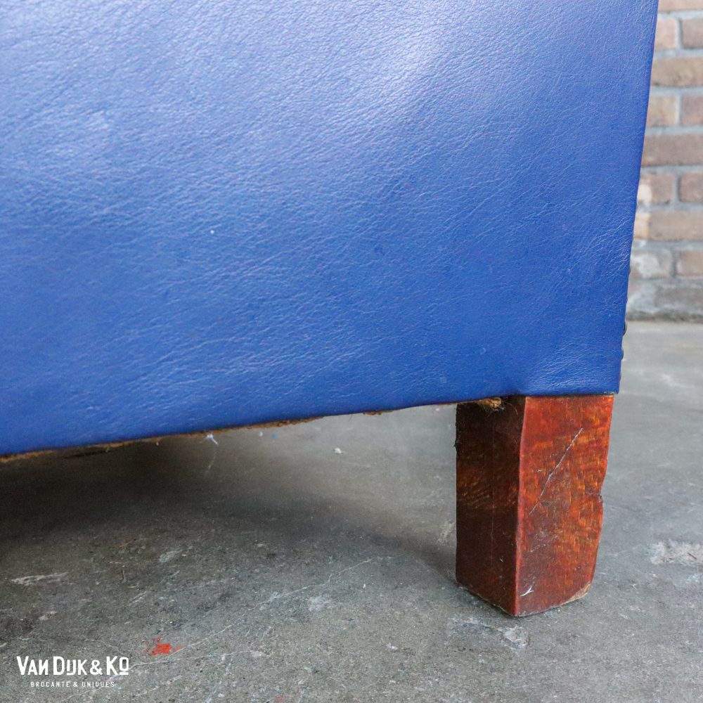 Vintage leren fauteuil - Chesterfield - Afbeelding 10