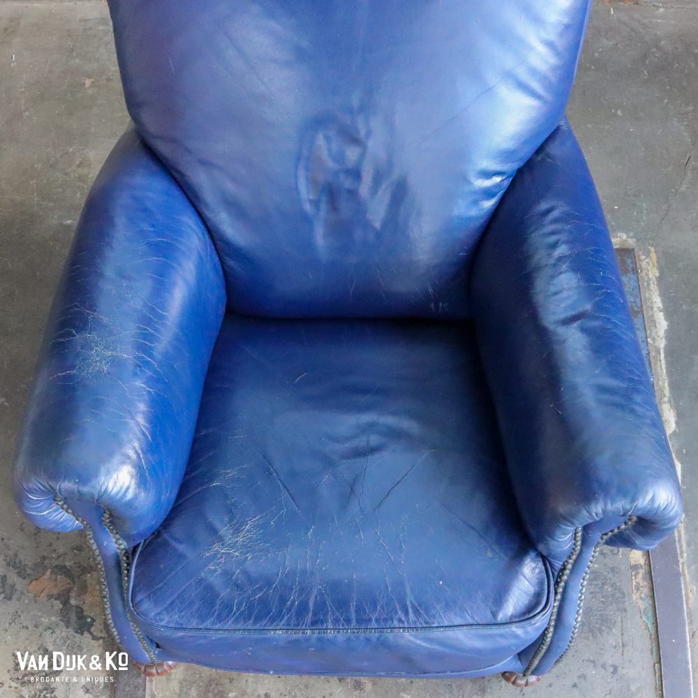 Vintage leren fauteuil - Chesterfield - Afbeelding 2