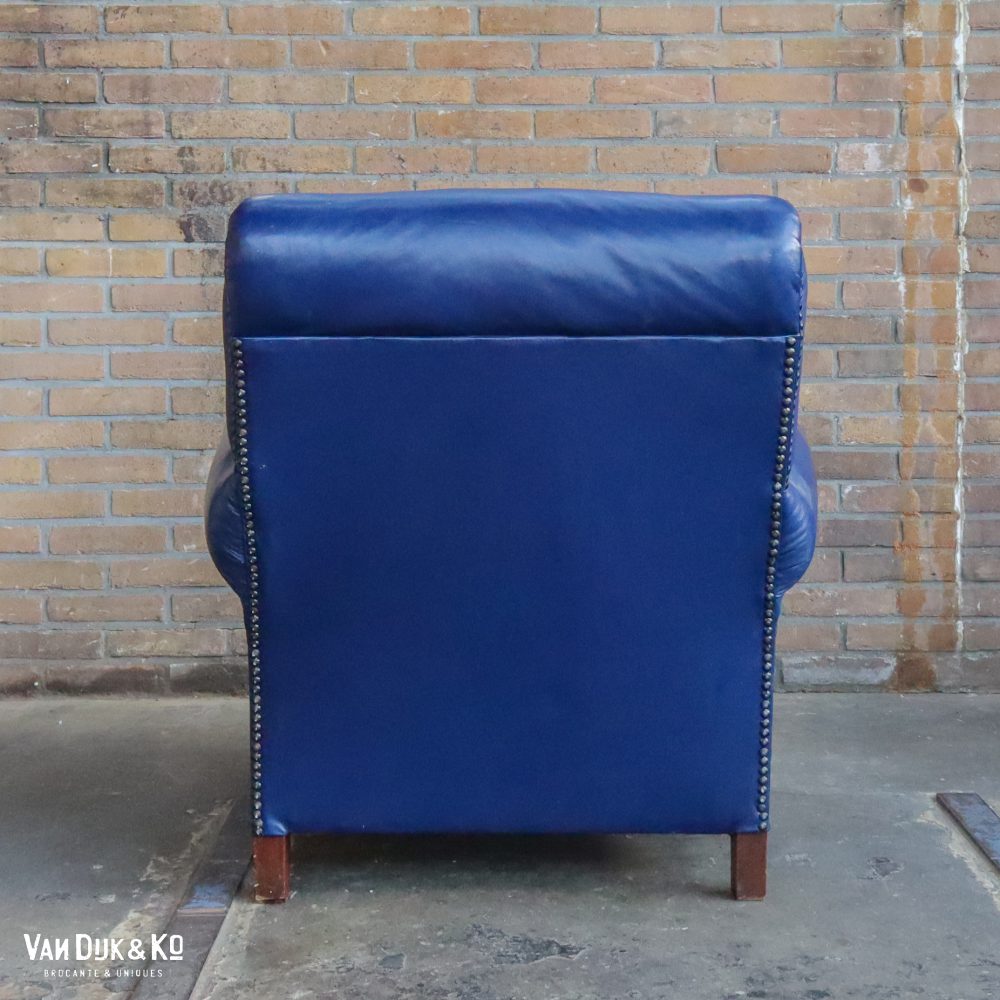 Vintage leren fauteuil - Chesterfield - Afbeelding 11