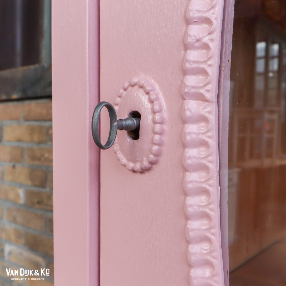 Roze eendeurs vitrinekast - Afbeelding 8