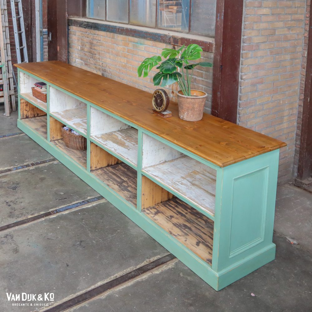 Brocante houten toonbank - Afbeelding 4