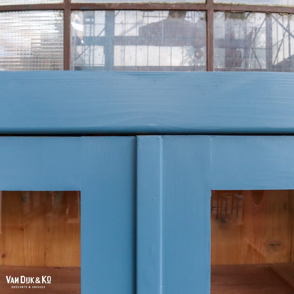 Blauwe vitrinekast - Afbeelding 4