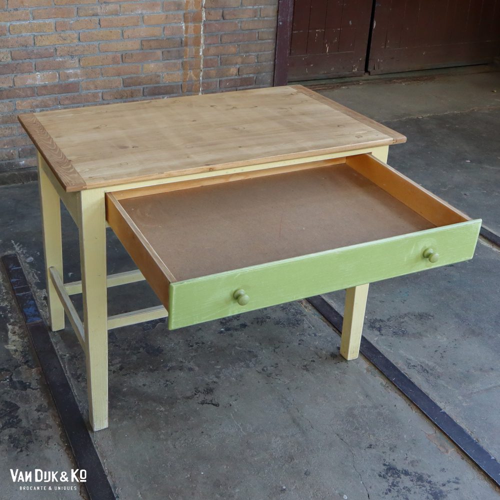 Brocante bureautje met la - Afbeelding 4