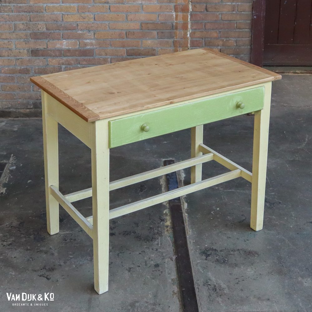 Brocante bureautje met la - Afbeelding 3