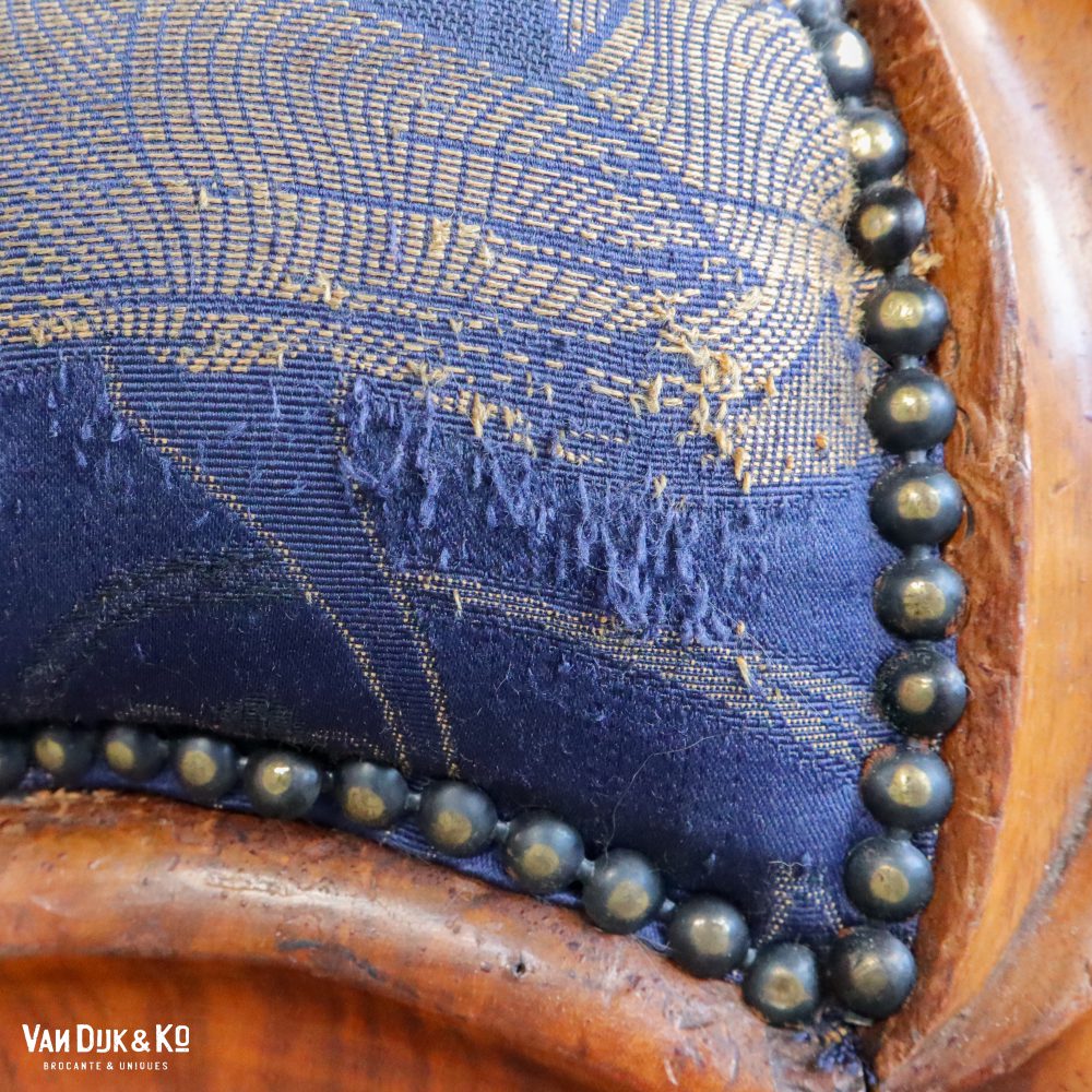 Blauwe brocante sofa - Afbeelding 5