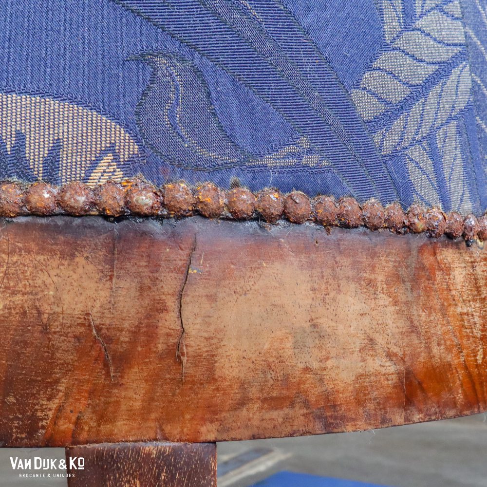 Blauwe brocante sofa - Afbeelding 10