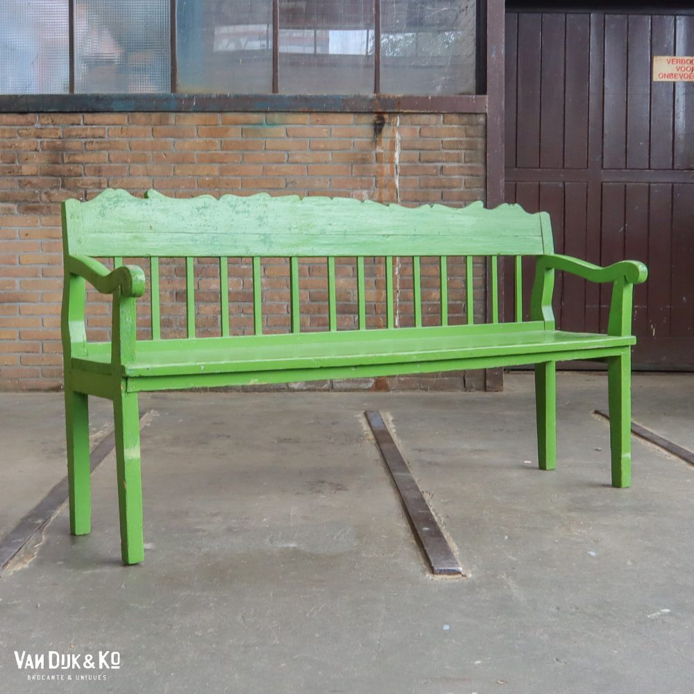 Groene brocante bank