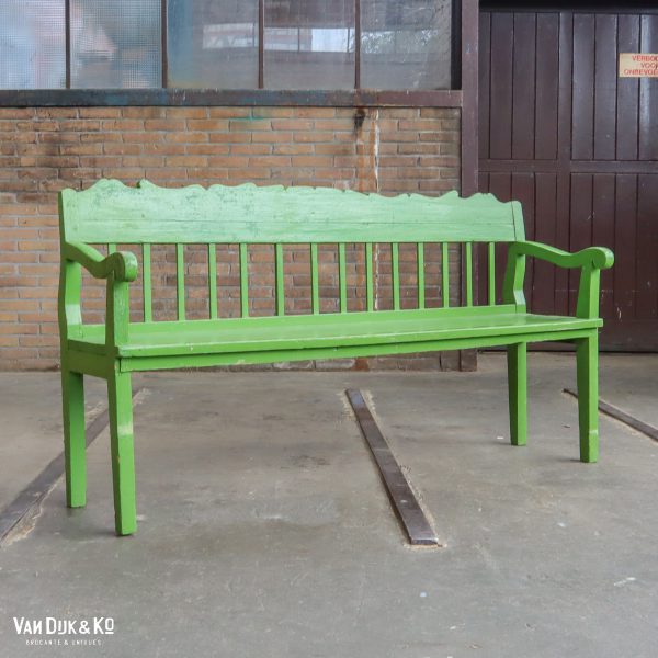 Groene brocante bank