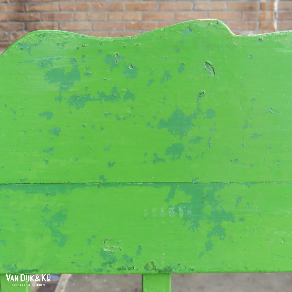 Groene brocante bank - Afbeelding 3