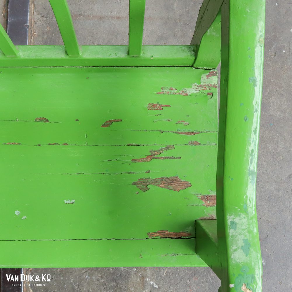 Groene brocante bank - Afbeelding 5