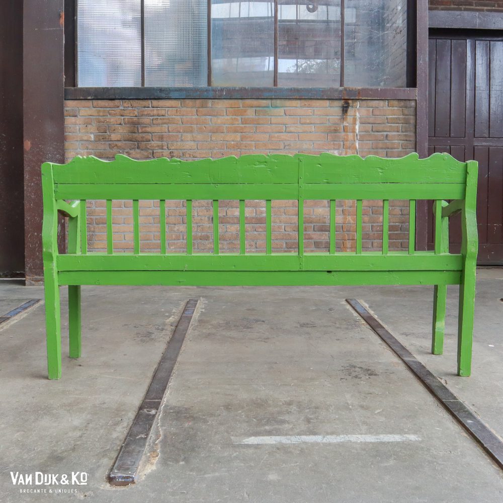 Groene brocante bank - Afbeelding 8