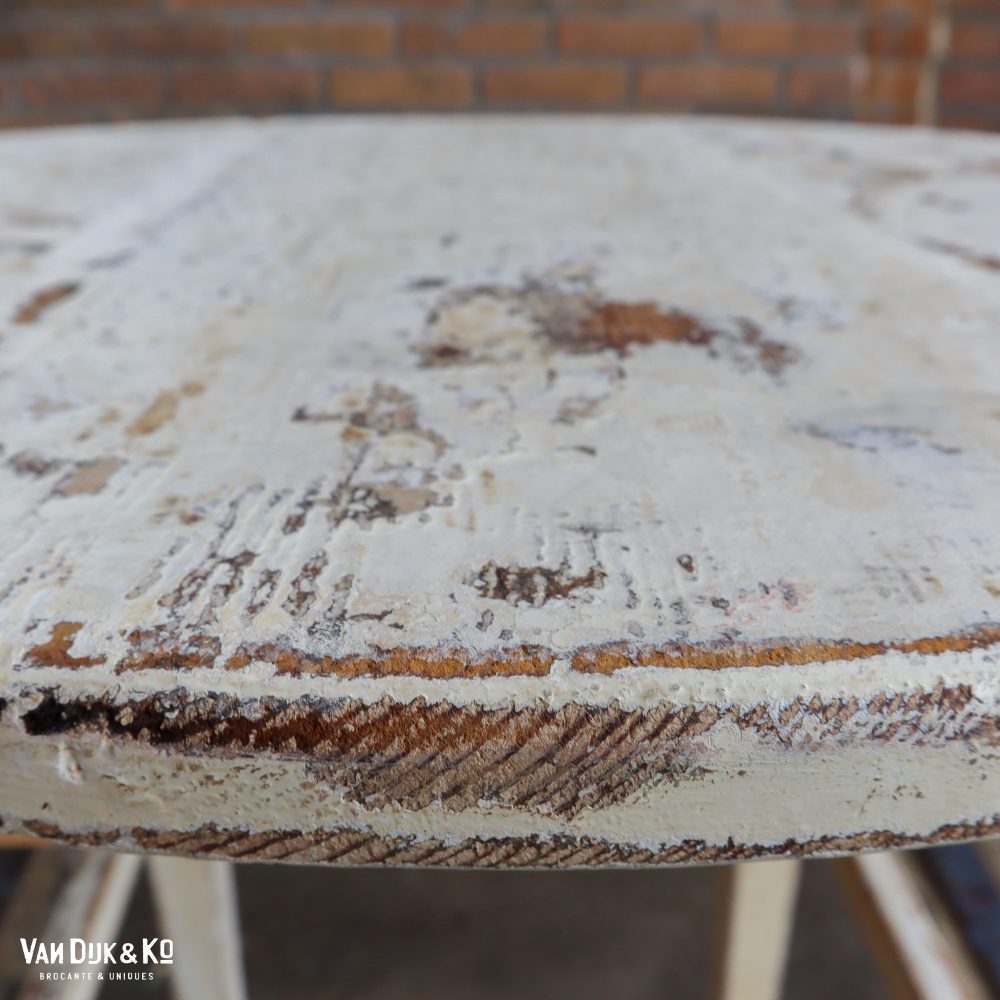 Rond brocante tafeltje - Afbeelding 3