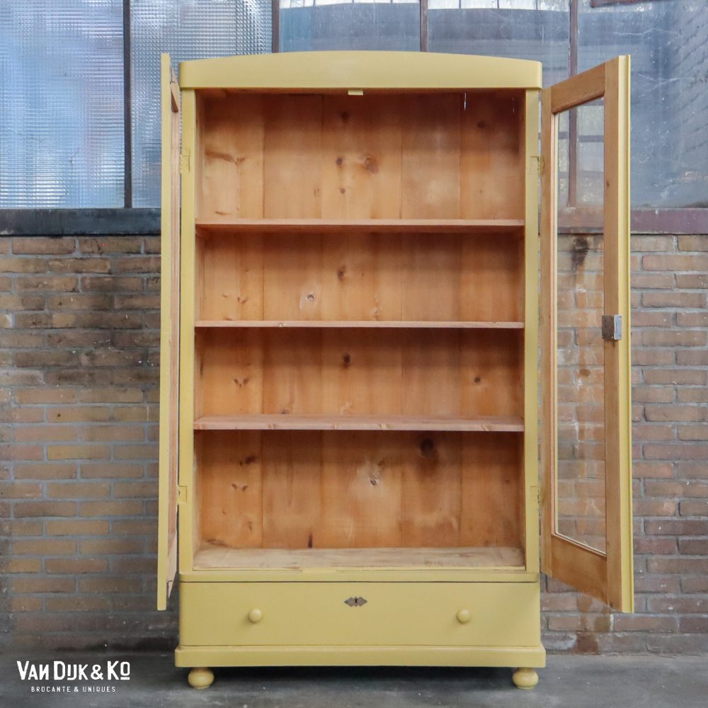 Gele vitrinekast - Afbeelding 3