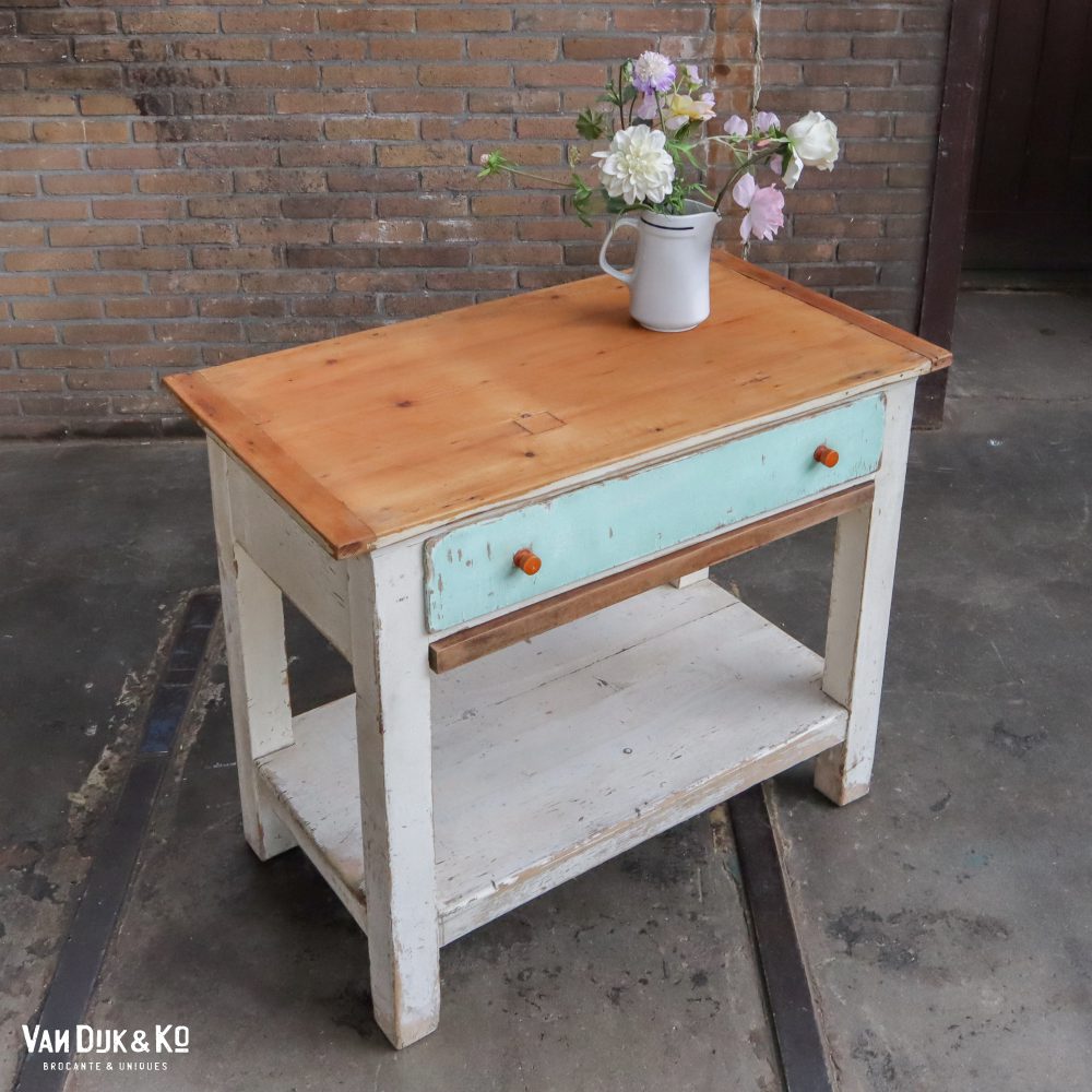 Brocante bureautje met la - Afbeelding 2