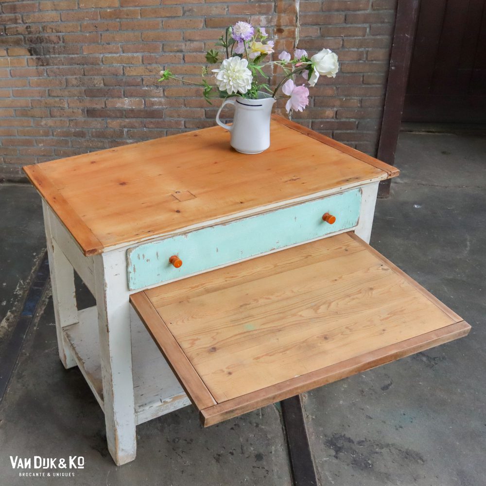 Brocante bureautje met la - Afbeelding 3