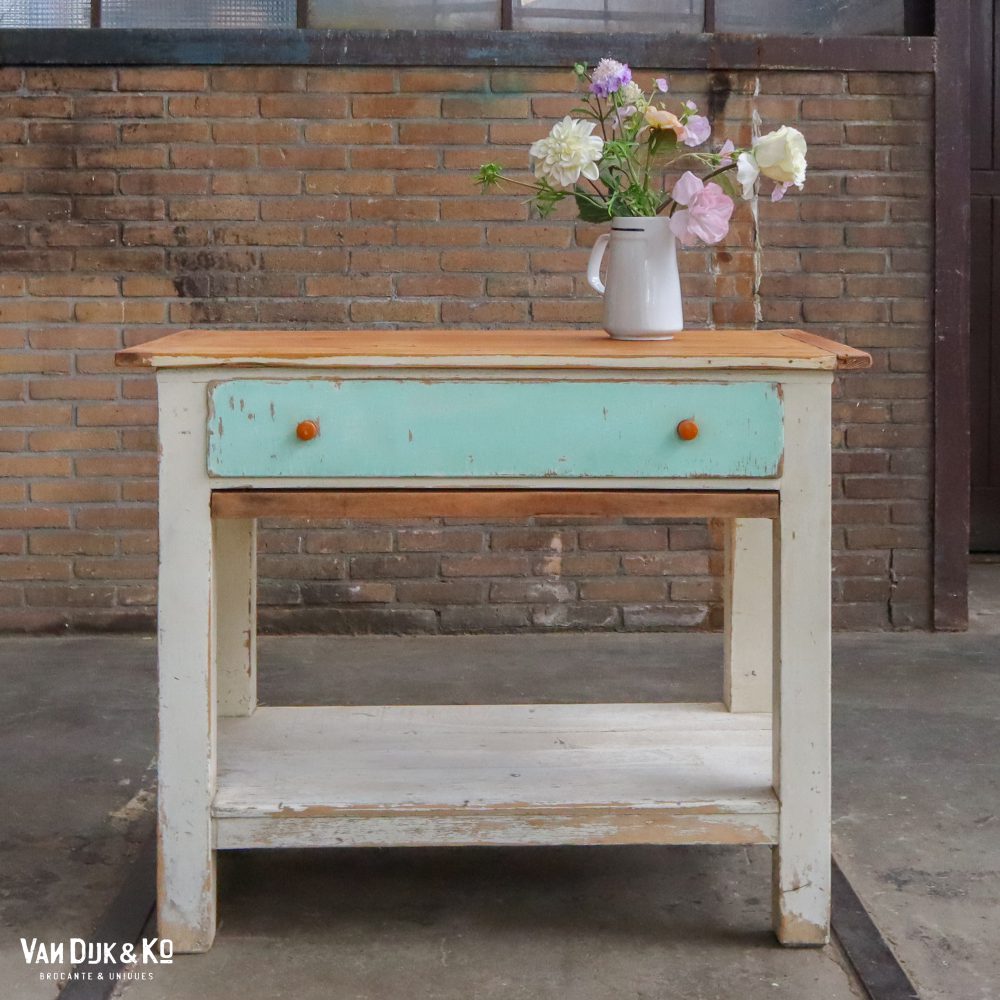 Brocante bureautje met la - Afbeelding 5