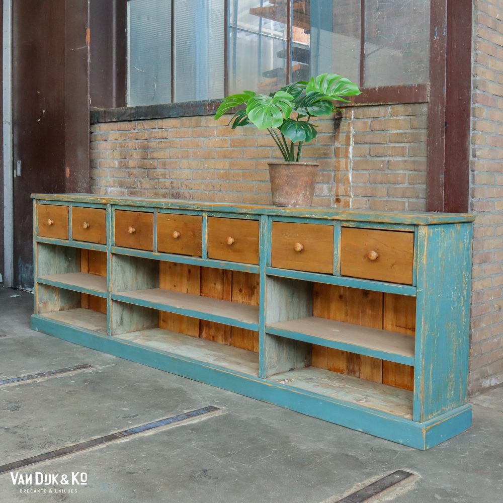 Brocante open toonbank met lades - Afbeelding 2