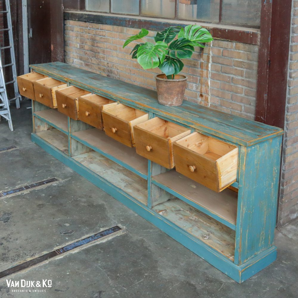 Brocante open toonbank met lades - Afbeelding 3