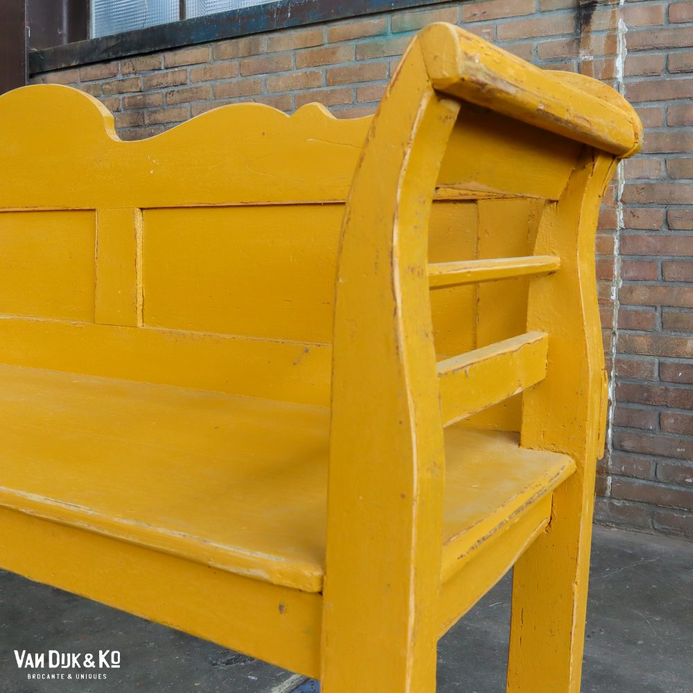 Gele brocante bank - Afbeelding 3